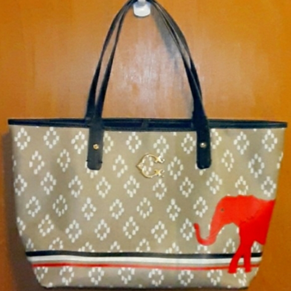 Preppy elephant tote just like new! - Picture 6 of 6